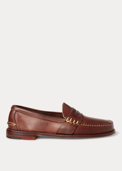 Men's Polo Ralph Lauren Edric Leather Penny Loafers | 346078BWV